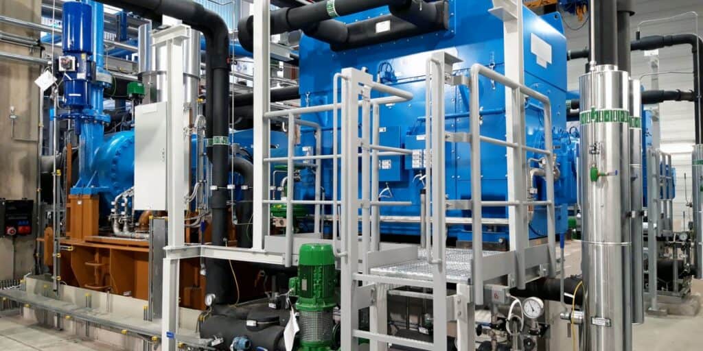 Ansicht einer Großwärmepumpe