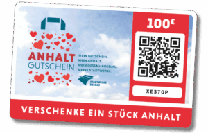 Anhalt-Gutschein angeschrägt Anhalt-Gutschein-Karte