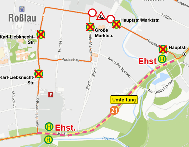 Umleitung BMN Hauptstraße RSL ab 17.06.2026