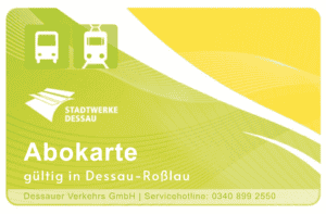 Abokarte für den öffentlichen Nahverkehr in Dessau-Roßlau.
